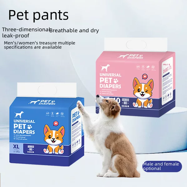 Dog Diapers, Pet Diapers, Absorbent Pet Menstrual Pants, Breathable Disposable Dog Physiological Pants, Special Pee Pads