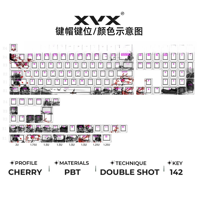 XVXライトキーキャップ正刻霧透2色PBT元工場キーキャップゲームオフィスキーキャップクロスボーダーアマゾン|undefined