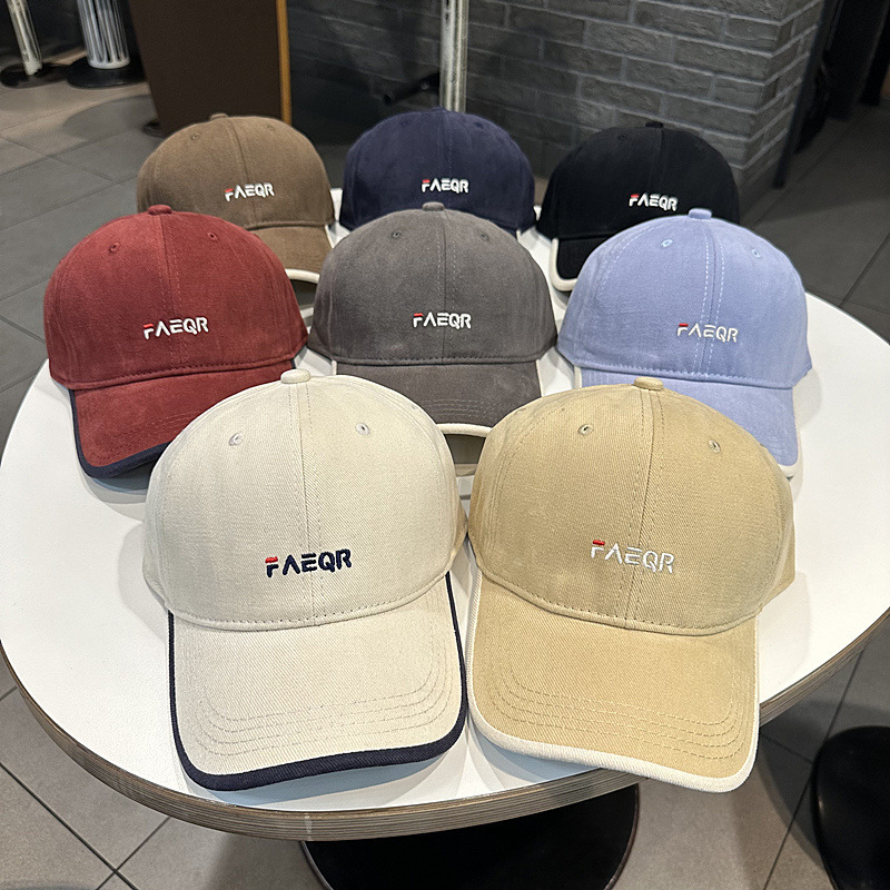 Sombreras de béisbol mujeres otoño y invierno coreano grasa letras sombrero de béisbol calles jóvenes hombres y mujeres casuales versátiles bolsas de borde sombrero de goma