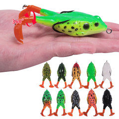 Floating water bait frog water surface rotating tractor propeller flipper fake bait 12g9cm rotating thunder frog