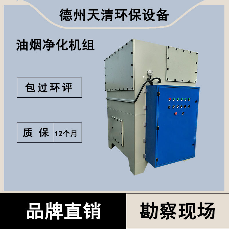 餐饮油烟净化器机组厨房油烟吸附净化器设备静电式高空油烟净化器
