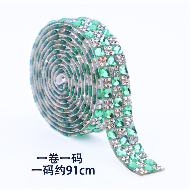 Tiras de diamantes de imitación de cristal con reverso adhesivo, pegatinas de diamantes de imitación autoadhesivas, pegatinas de diamantes creativas para bricolaje, accesorios, pegatinas de diamantes de imitación para decoración de ropa