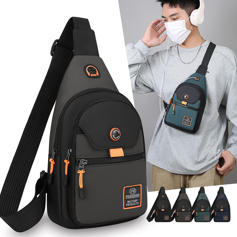 Bolso de pecho de gran capacidad al aire libre bolso de teléfono móvil de ciclismo multicapa bolso de hombro multicapa bolso de transporte de viaje coreano