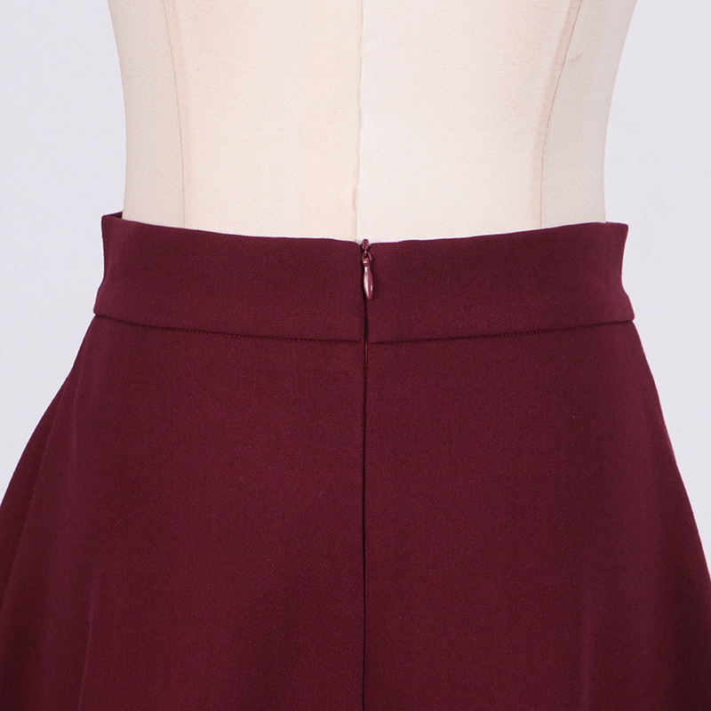 Casual Set Women Autumn Solid Color round Neck Single Breasted Design Slim Skirt Set