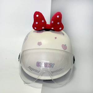 Electric Vehicle Decoration Bow Helmet Decoration Polka Dot Bow Quick Release