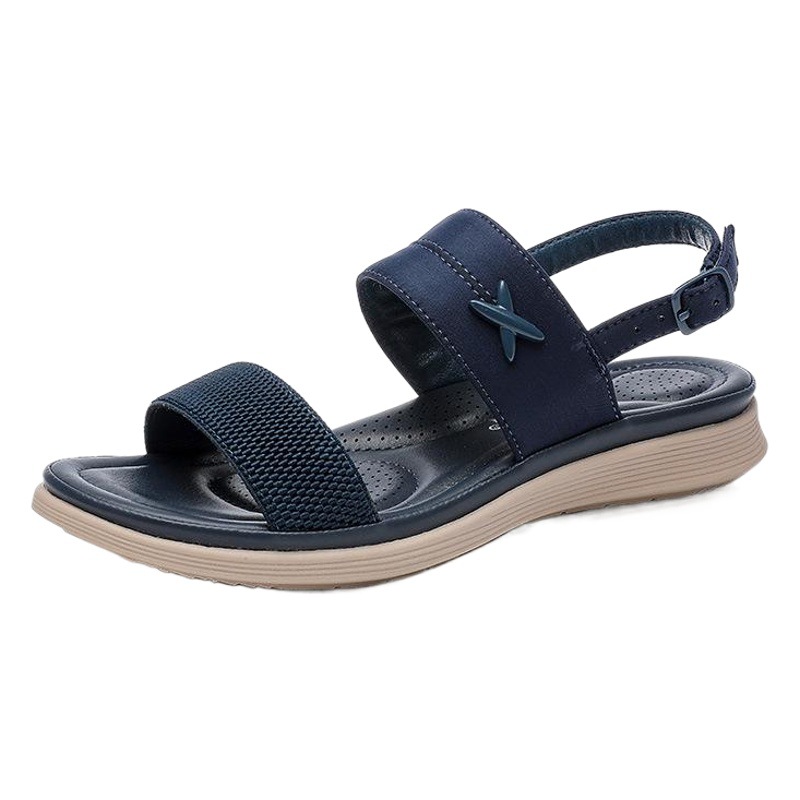 Nuevas Sandalias de Verano 2025 para Mujer, Estilo Europeo y Americano, con Hebilla, Sandalias Casuales de Playa, Cómodas para Masaje, Zapatos Planos de Talla Grande