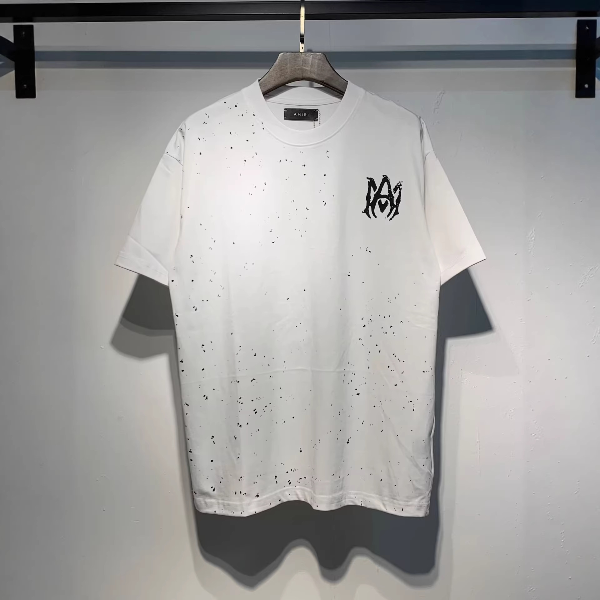 Camiseta de Algodón de Doble Hilo, Corte Holgado con Estampado 3D de Letras para Hombre y Mujer | Comodidad Transpirable