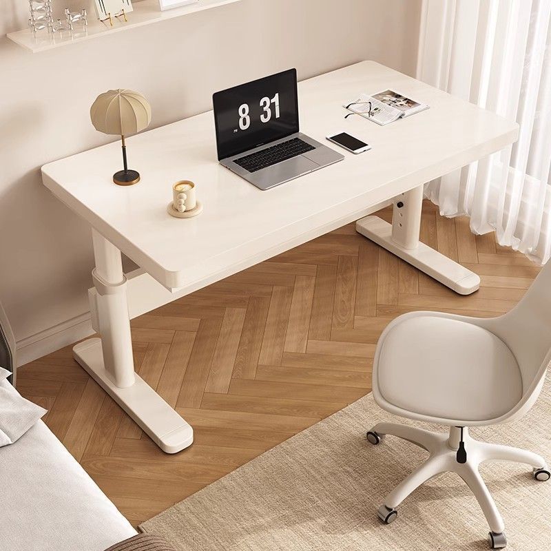 Solid Wood Desktop Adjustable Computer Table Home Manual Electric Adjustable Table Simple Double Office Study Table E-Sports Table