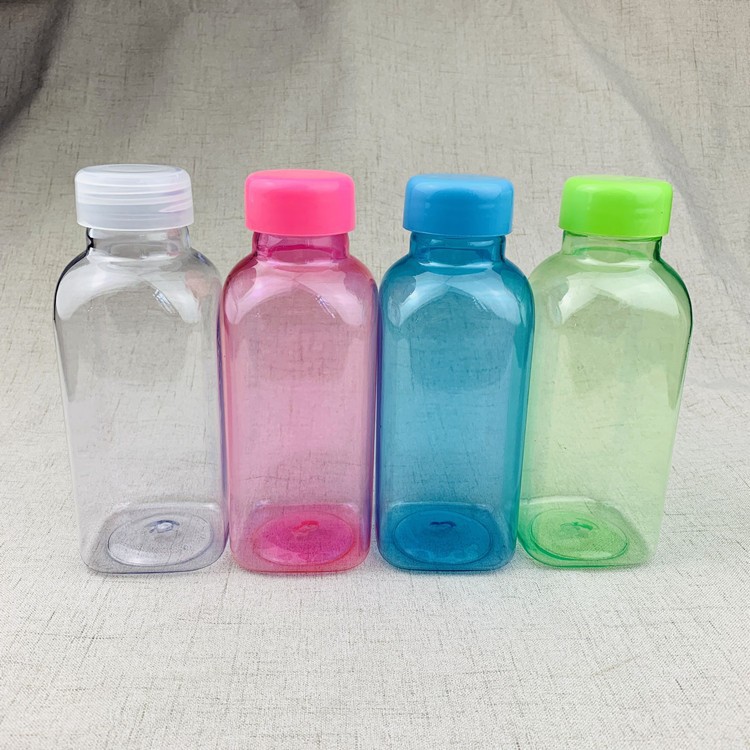 Vaso cuadrado de plástico para agua, botella transparente para bebidas, vaso publicitario para regalo, vaso colorido creativo, moderno y personalizado