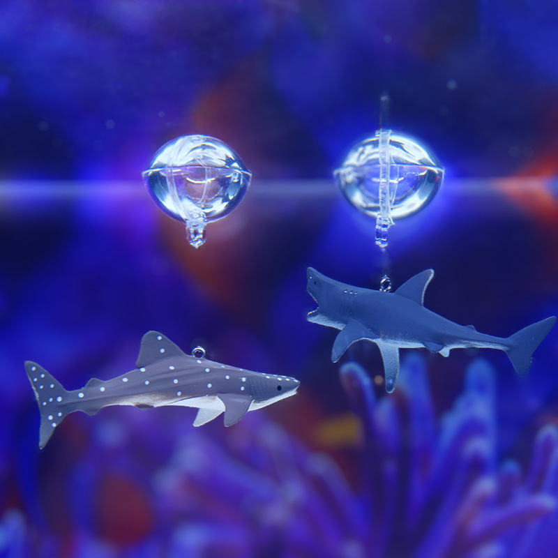 Mundo submarino paisajismo adornos de bolas flotantes pecera acuario decoración colgante simulación tiburón ballena azul recomendación del comerciante