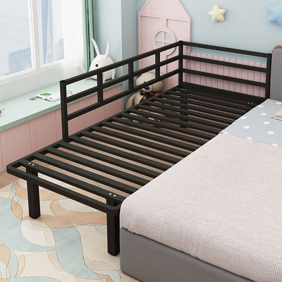 铁艺儿童床带护栏男孩女孩单人公主床加宽婴儿床边床小床拼接大床|ru
