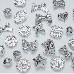 メッキuv金属シルバー愛五芒星ちょう結びdiyレトロパンク風ブレスレットビーズアクセサリーアクセサリー