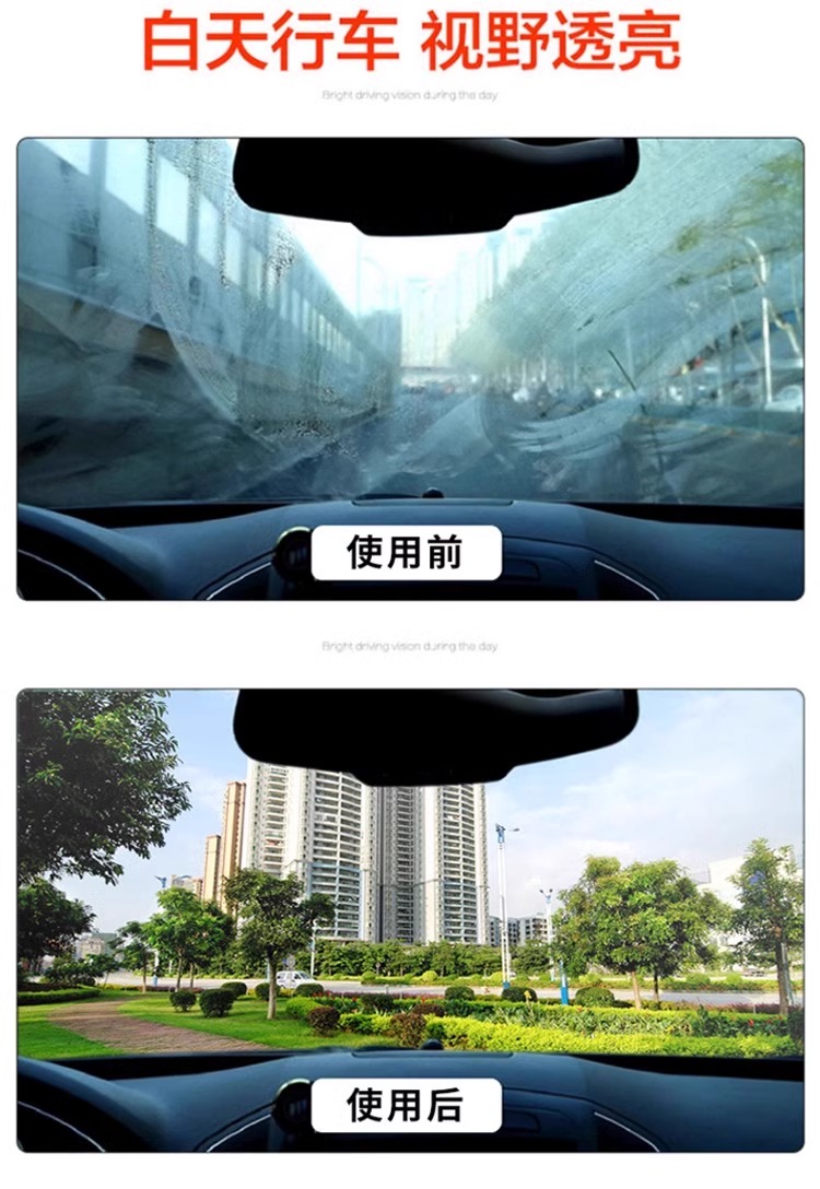 Car Glass Cleaner, Powerful Stain Remover, Oil Film Remover, Wiper Fluid, Antifreeze for Temperatures Below -40 Degrees, Car Cleaning Agent for All Seasons