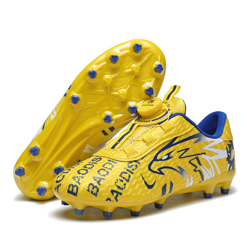 Zapatos de Fútbol Infantiles con Cierre Giratorio de Gamuza y TPR Transpirables para Entrenamiento