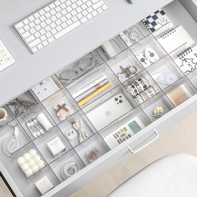 Drawer storage partition board plastic partition board partition free combination grid artifact underwear socks storage box