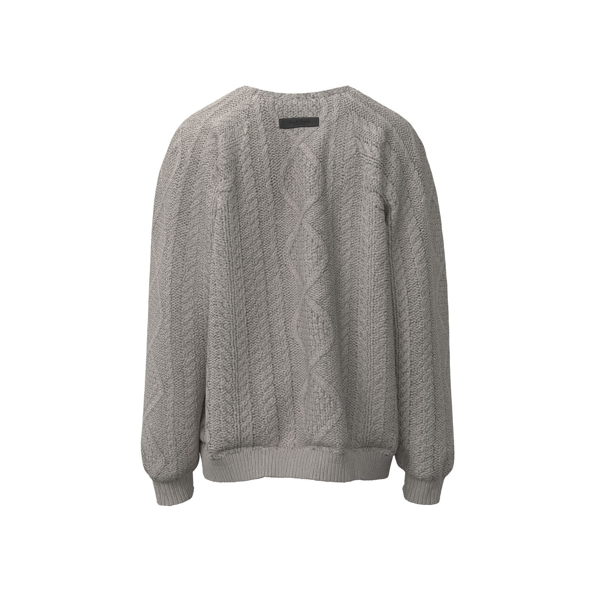Men's Hand Knitted Crew Neck Sweater High Street Pullover_voghion.com