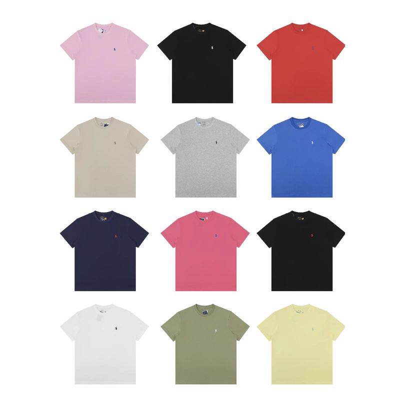 In Stock, You Can Scan the Qr Code to Get the Rl Ralph Lauren New Summer Solid Color Pony Embroidery Unisex Round Neck Short-Sleeve T-Shirt In Stock, You Can Scan the Qr Code to Get the Rl Ralph Lauren New Summer Solid Color Pony Embroidery Unisex Round Neck Short-Sleeve T-Shirt