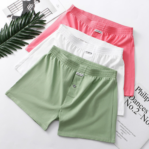 23 summer new 95% cotton men's aro pants can be worn out with breathable medium waist men's solid color home shorts