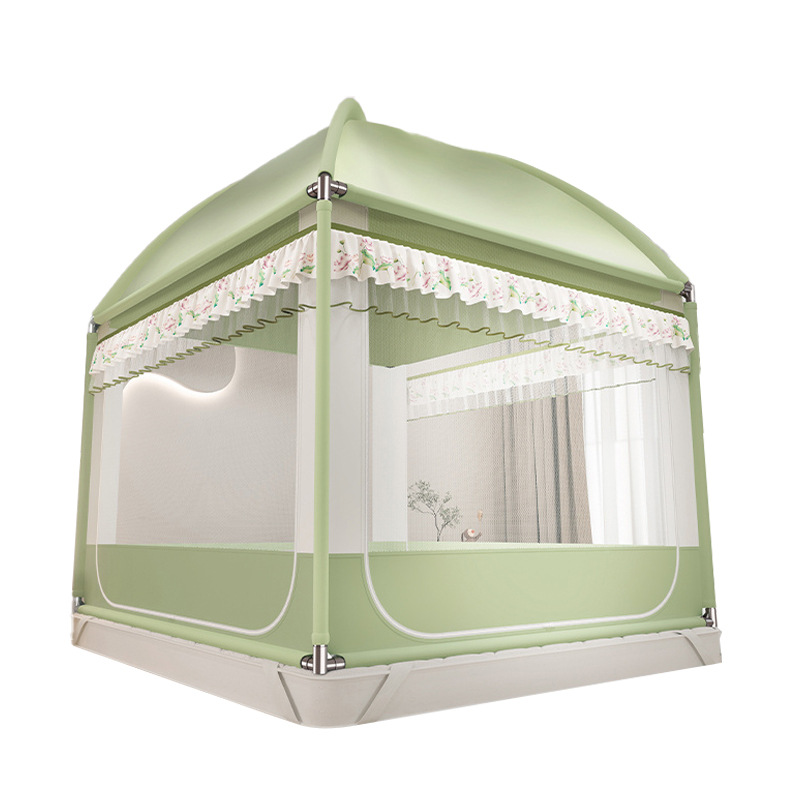 Mosquitera anti-caída de yurta 2025 nuevo dormitorio doméstico instalación gratuita cama anti-caída para bebés y niños