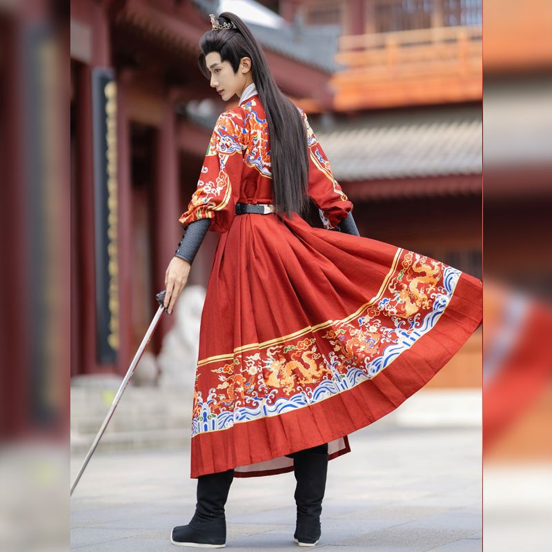 Ming Dynasty Flying Fish Suit for Women, Ming Dynasty Hanfu Embroidered Spring Knife, Ming Dynasty Brocade Guard Clothing, Full Set for Male Couples