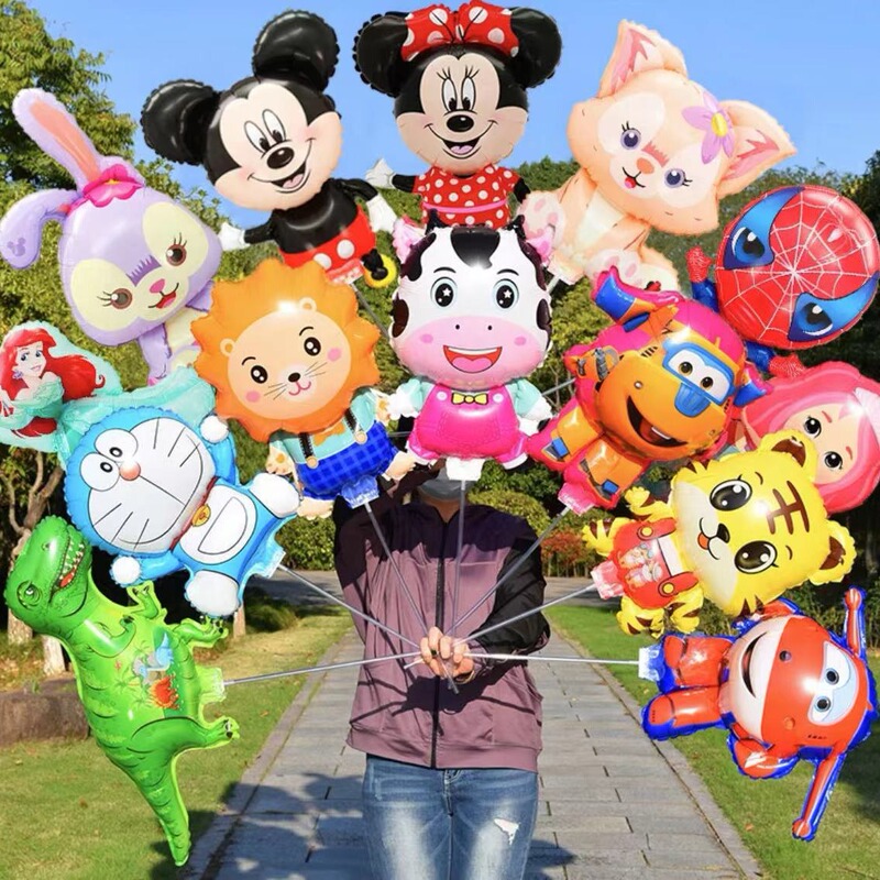 New Children's Large Cartoon Clip Balloon Animal Balloon to Push Small Gifts for New Year's Day