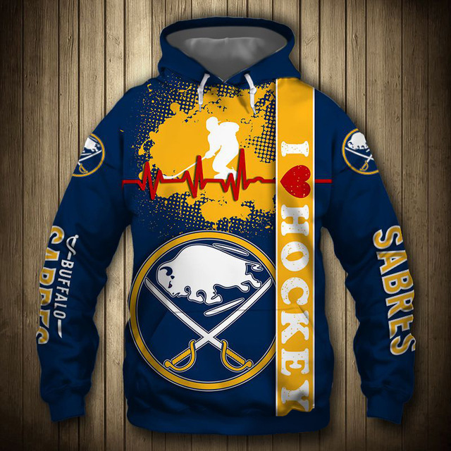 New NHL sweater hockey jersey 3D digital printing fan clothing men's hooded casual sports pullover cross border