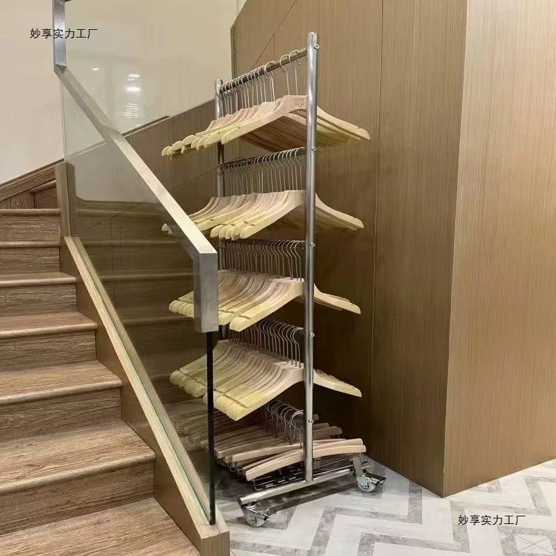 Вешалка для одежды из нержавеющей стали, стеллаж для хранения, съемная стойка для хранения детской одежды, многослойная вешалка для брюк, зажим для хранения