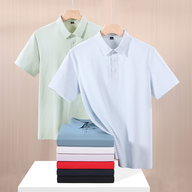 Plain solona cuatro hebillas sin huellas ropa de trabajo de negocios ropa de trabajo personalizada polo polo polo hombre sentido superior