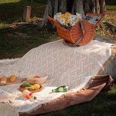 キャンプピクニックマットinsピクニック布防湿厚手テント地マットビーチブランケットフレンチアウトドア用品写真撮影