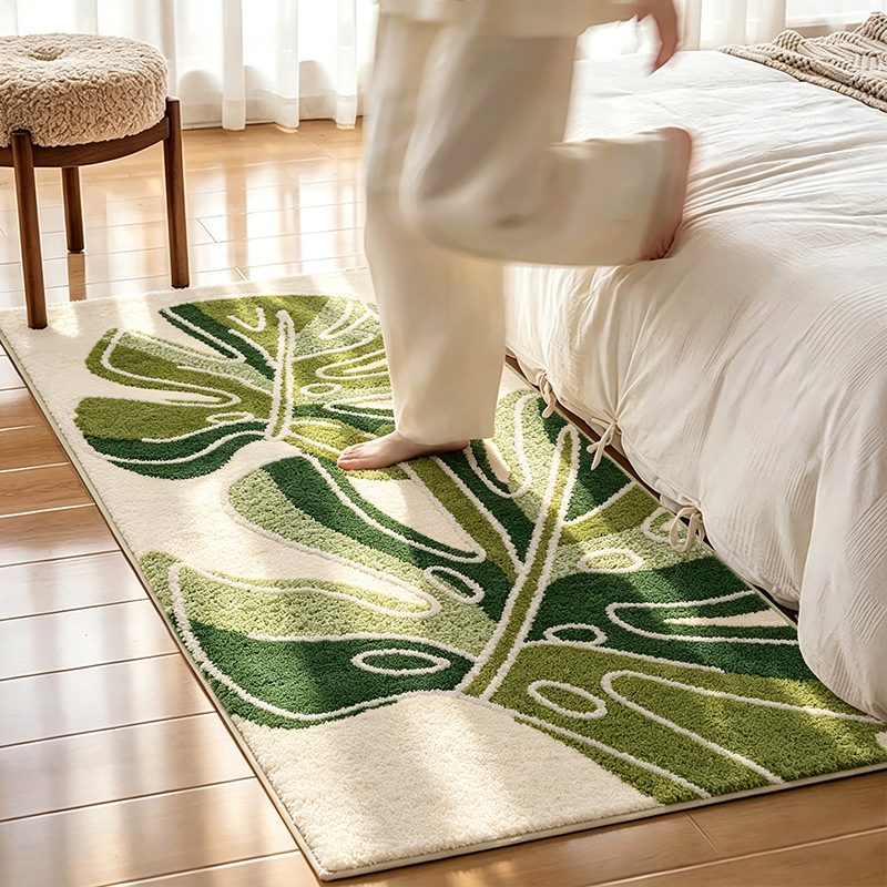 Ins light hojas de lujo planta jacquard baño alfombra antideslizante alfombra de piso absorbente alfombra de puerta alfombra de piso antideslizante alfombra de dormitorio image 31