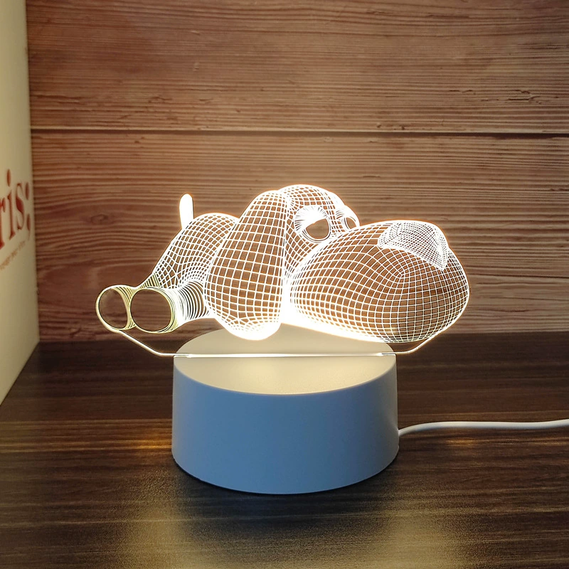 Creative three dimensional night light for bedroom, LED lantern for bed, energy-saving lamp, wholesale, 3D, eyes protection