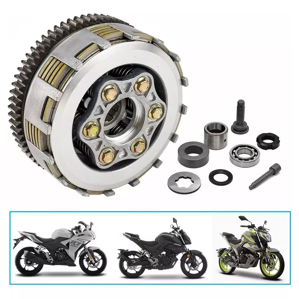 美客多 摩托车配件离合器总成Italika Dm250Z Rt250离合大鼓总成