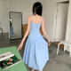 dress Women's Design Sense Niche Sleeveless Backless Slim-fit Slimming Spice Girl Elegant Strap Dress Long Dress 2024 New