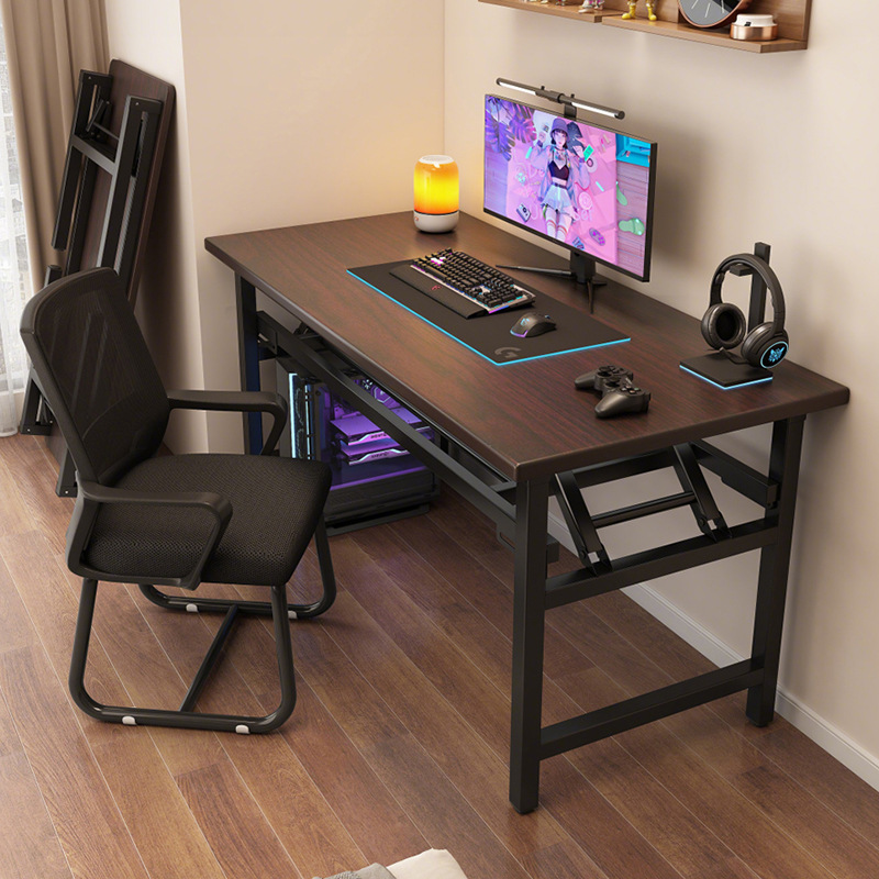 Foldable Computer Desk Desktop Bedroom Home Office Study Small Apartment Desk Simple Rectangular Rental House