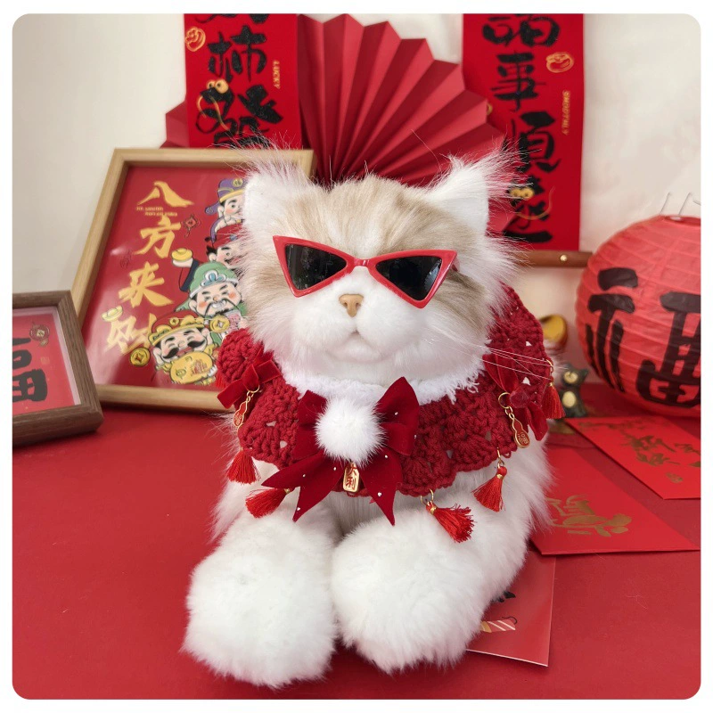 Взрывной новогодний домашнее животное нагрудник кошачий праздничный аксессуар Teddy Chai Dog праздничный новогодний шитье полотенце оптом