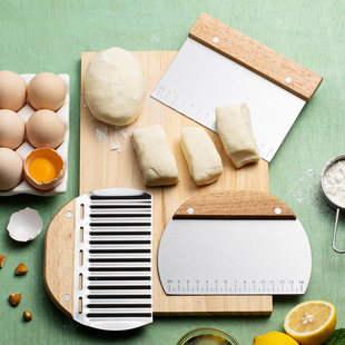 Stainless Steel Kitchen Potato Cutting Knife Flour Cutter Baking Tool Nougat Cutting Scraper Flour Cutter