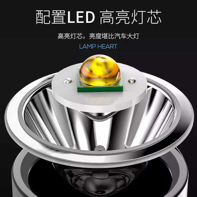 クロスボーダー懐中電灯、強力な光、広範囲、ポータブル充電、長いバッテリー寿命、伸縮式長距離キセノンホワイトレーザー屋外|undefined