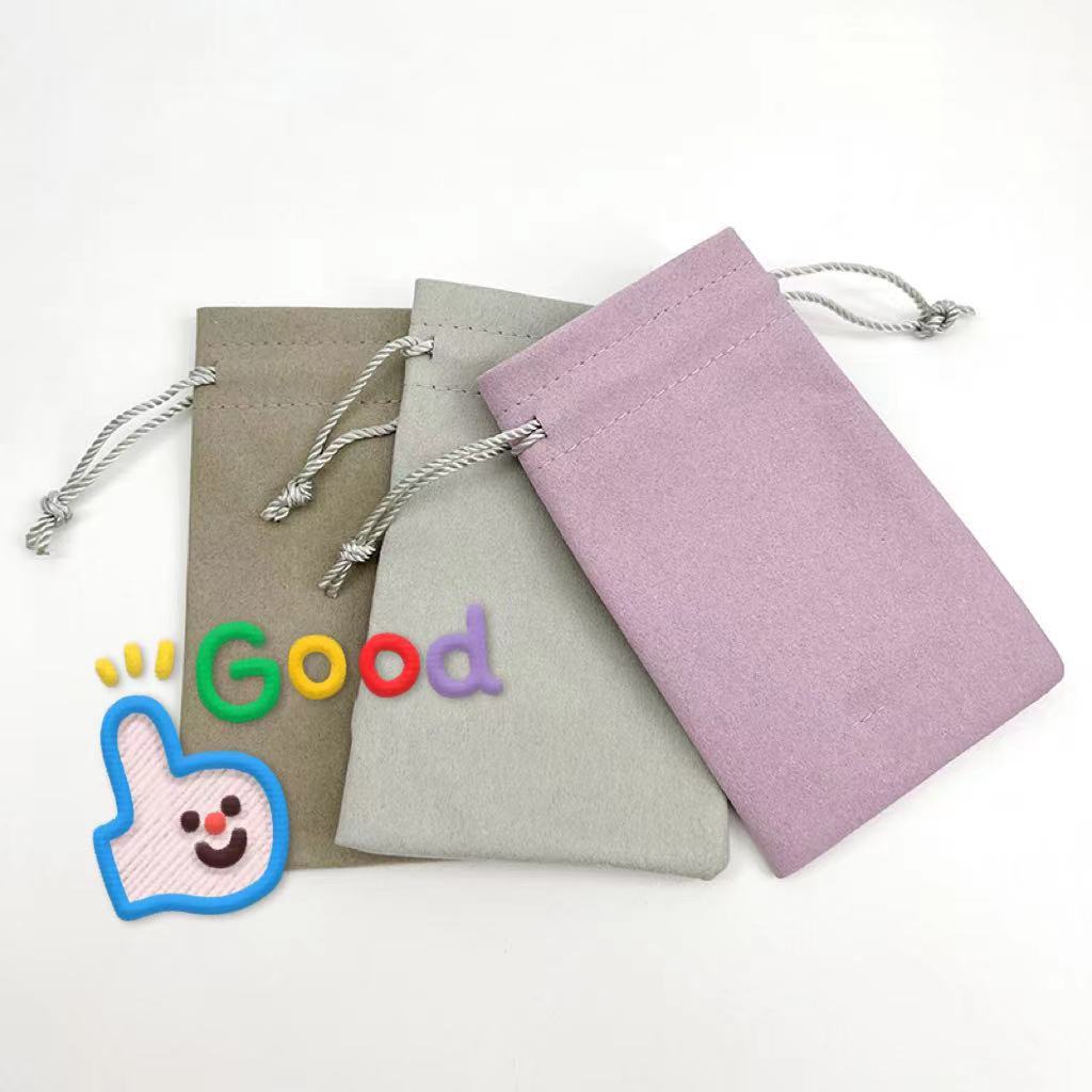 新款紫色超纤抽绳袋珠宝首饰口红香水便携收纳袋量大优惠可印logo