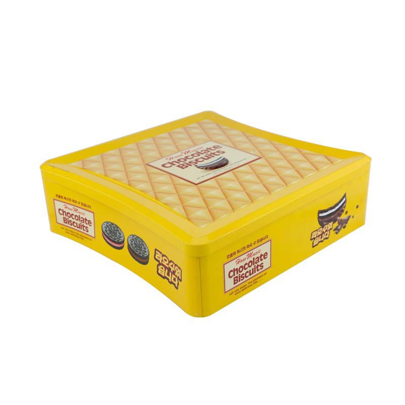 巧克力夹心饼干铁盒 出口饼干外包装盒 欧美曲奇饼干铁罐广东厂家
