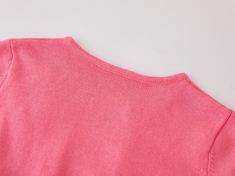 Cardigan en tricot à dentelle florale pour filles et mères – Pull en coton doux pour le printemps et l'automne pour tout-petits et enfants (3-8 ans, 100-140 cm) – Bleu marine et rose_voghion.com