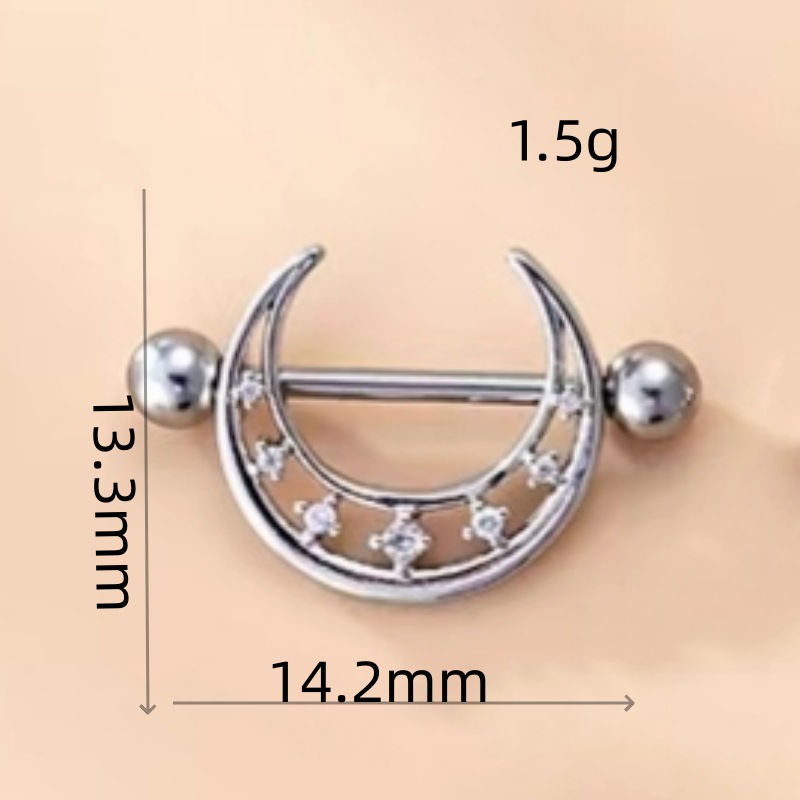 Pointed titanium steel lip stud product view