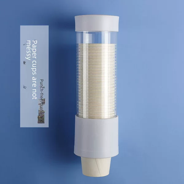 Disposable Paper Cup Holder for Home Office Punch-Free Water Cup Holder Storage Rack Table Automatic Cup Taker