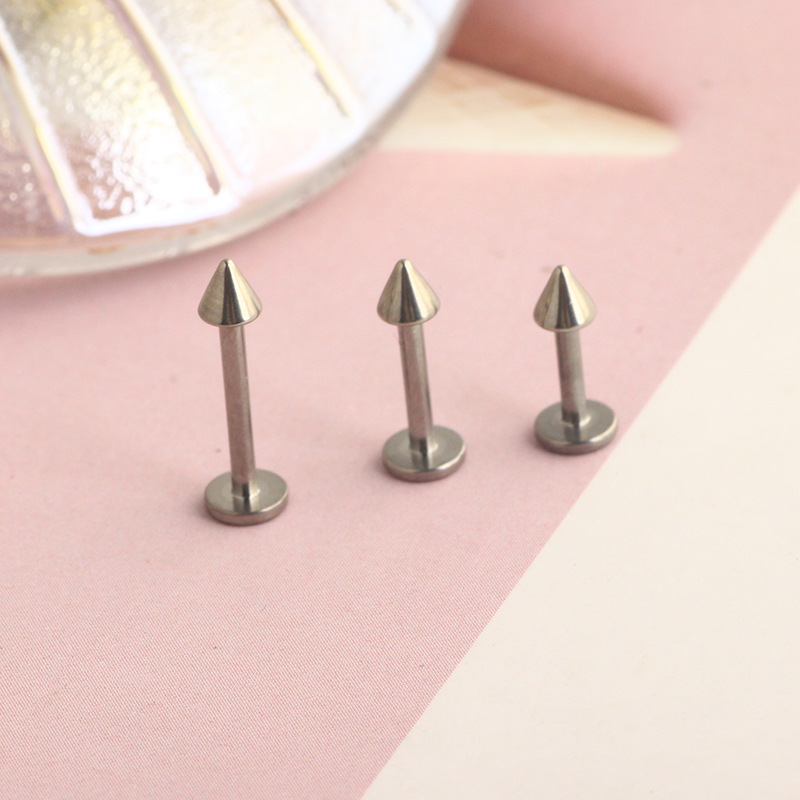 Labret piercing jewelry detail image