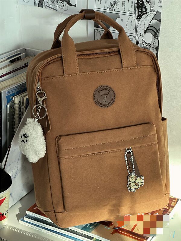 School Bag Female High School Student Niche Design Backpack Ins Retro Casual Satchel Travel Computer Backpack