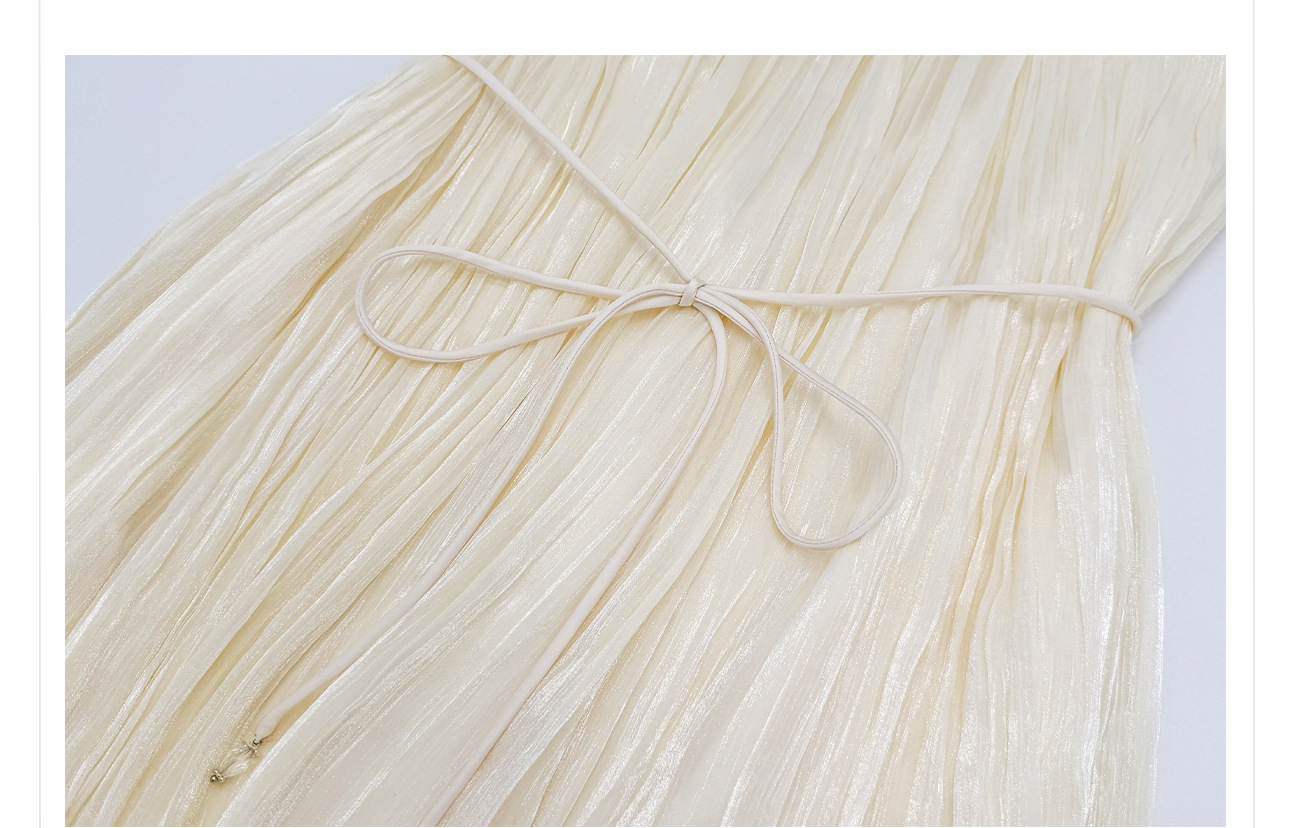 Đầm maxi nữ thắt eo không tay, cổ tròn, phối ren và vải lưới đính đá, tay áo xếp ly bồng — màu nâu, màu mơ chi tiết 18