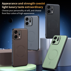 A5适用OPPO Reno14手机壳Reno13磁吸素皮款Reno12防摔A3跨境A2PRO