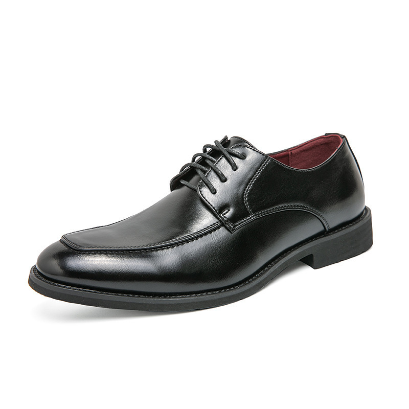 Gran Bretaña nuevos zapatos de cuero de punta de 48 yardas de moda europea y americana zapatos de peluquería juvenil zapatos de boda de negocios correa
