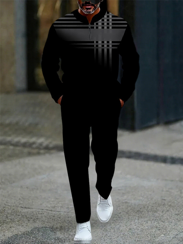 2025跨境男装欧美爆品外贸专供3d数码一整套休闲运动服男士套装|undefined