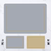 Two-color rounded square gray + champagne gold