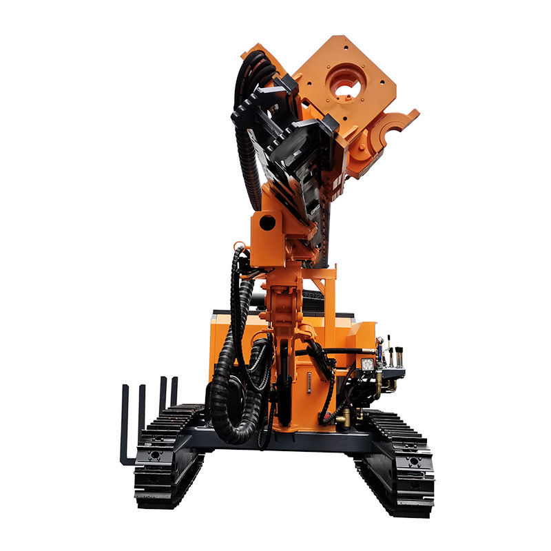 开山现货履带式分体式潜孔钻车KG410凿岩开矿设备115孔径25m深度